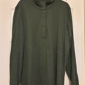 Natural Reflections Olive Button-Up Shirt